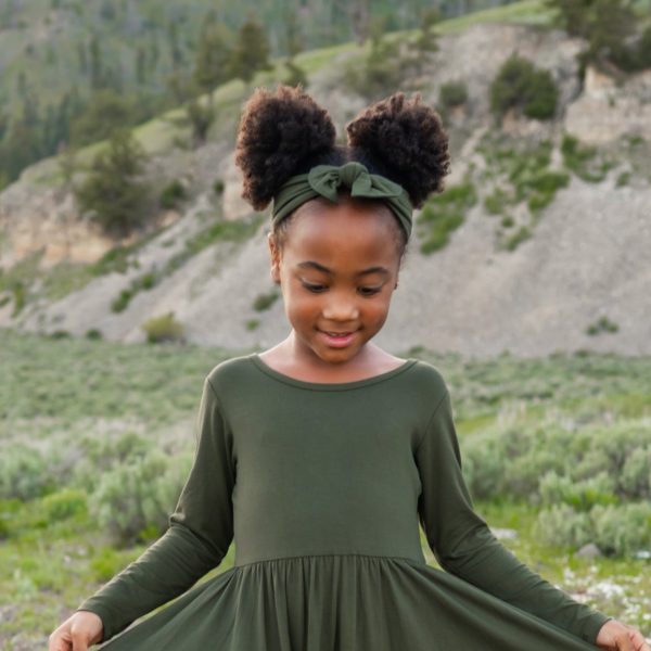 Knotted Bow Headband in Fir